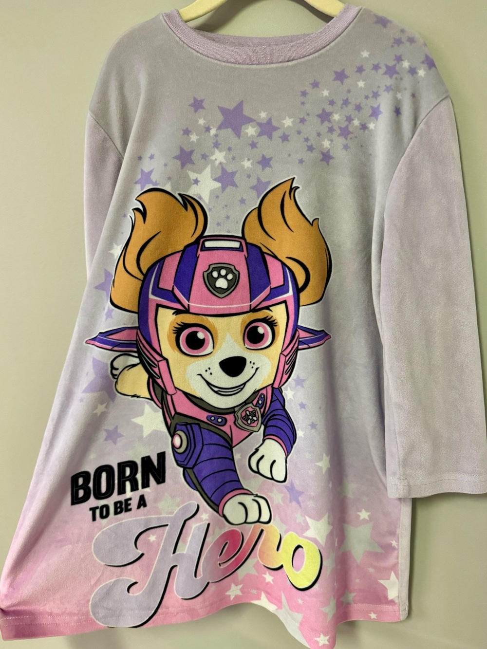 Nickelodeon Lavender Pink Yellow Paw Patrol Skye Graphic Nightgown